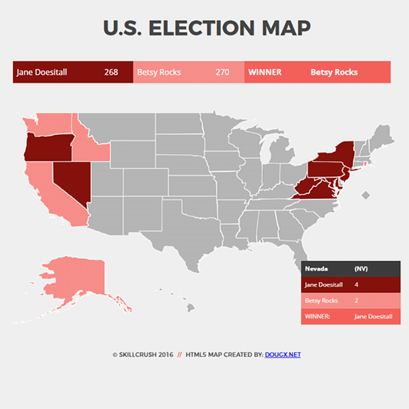 JavaScript US Election Map
